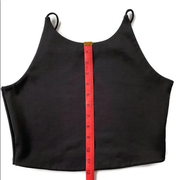 Zara Black Crop Top High Neck Tank - Picture 7 of 10